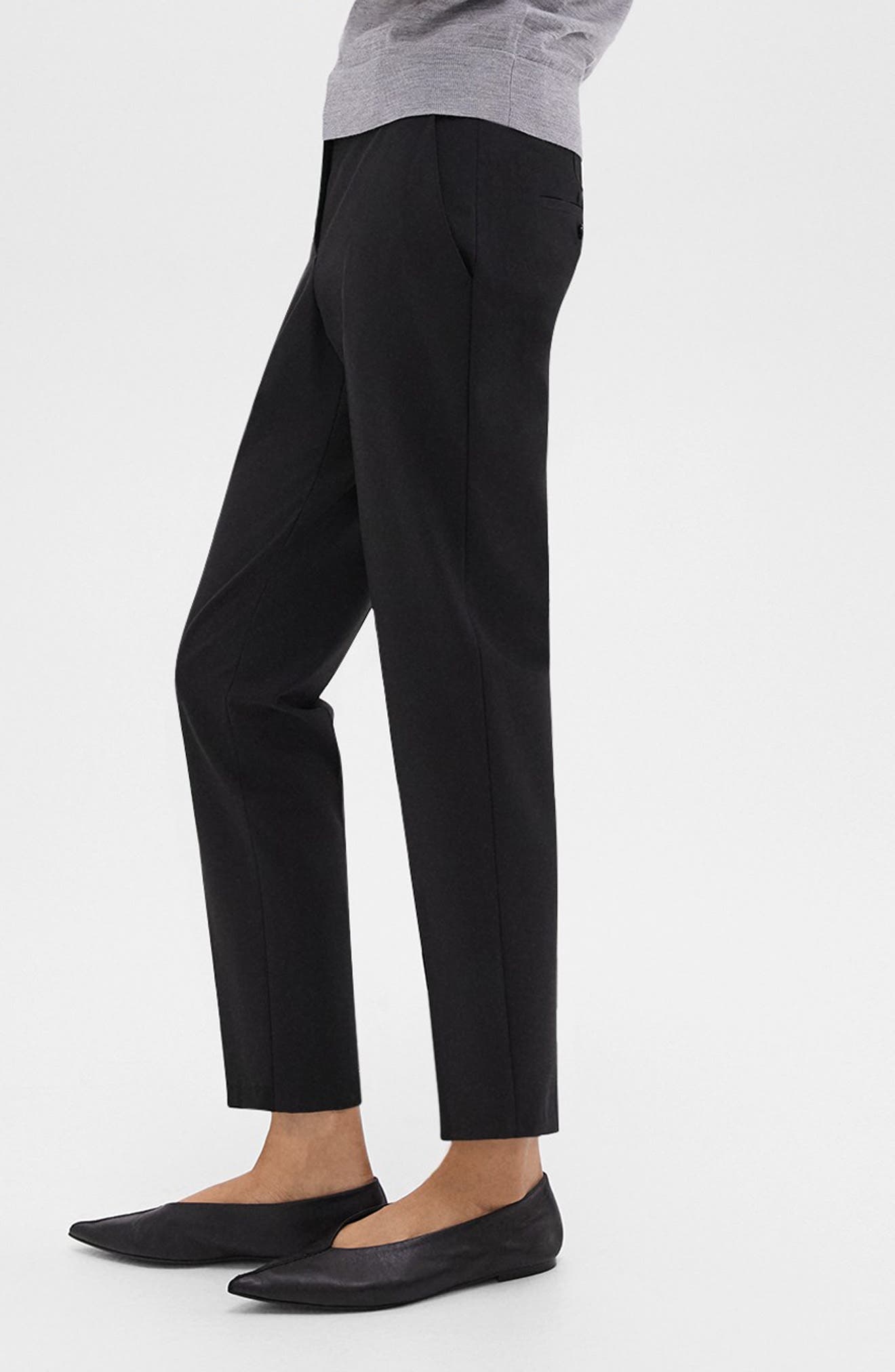 Theory Treeca 2 Crop Suit Pants in Black at Nordstrom - 3