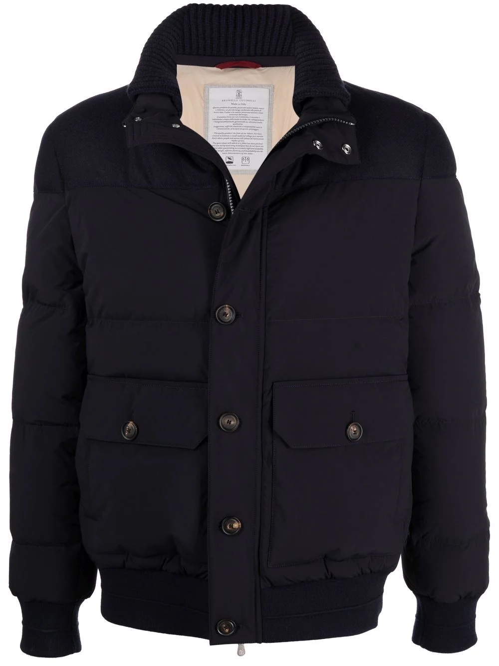 high neck padded jacket - 1