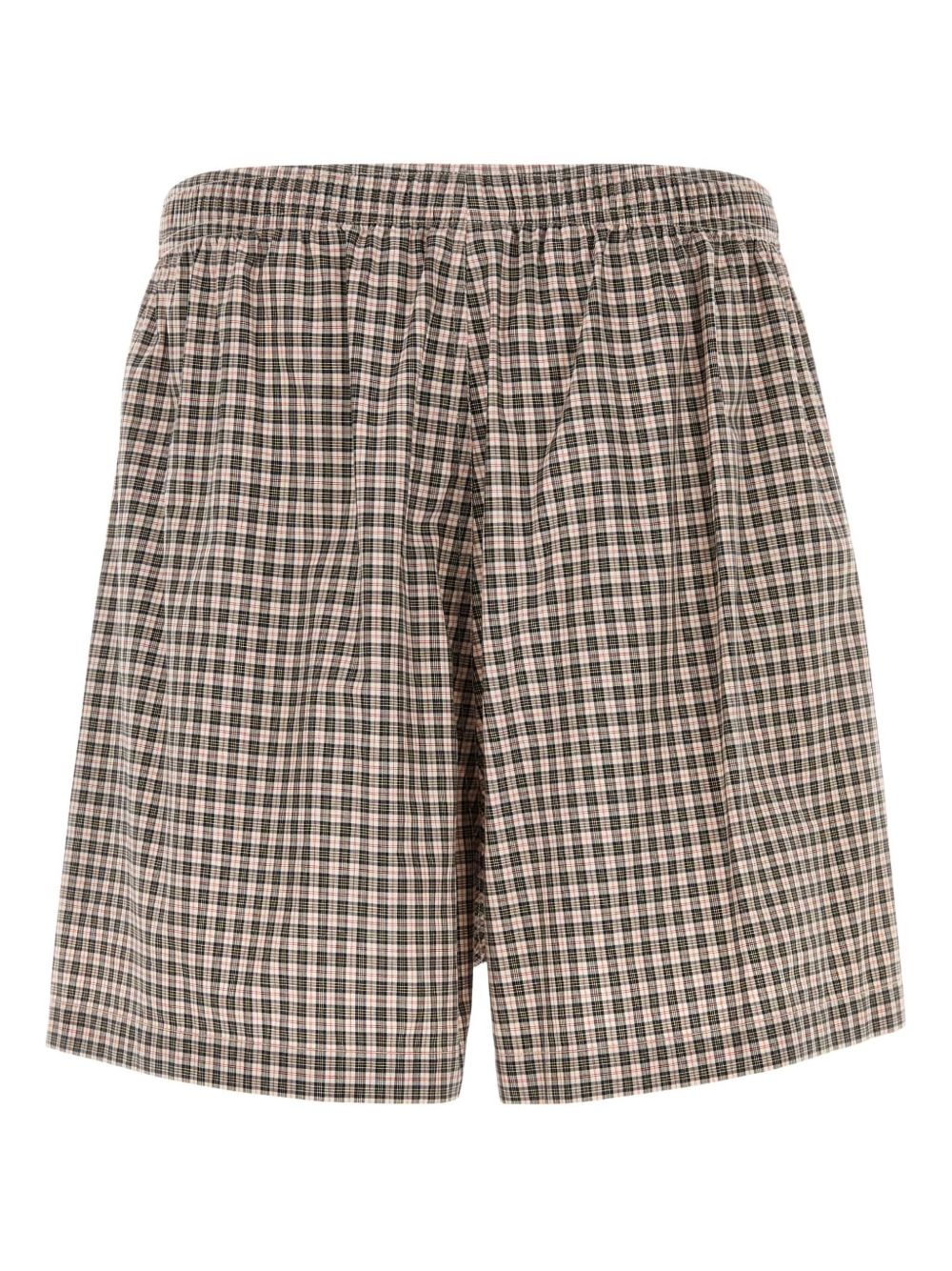 logo checked shorts - 2