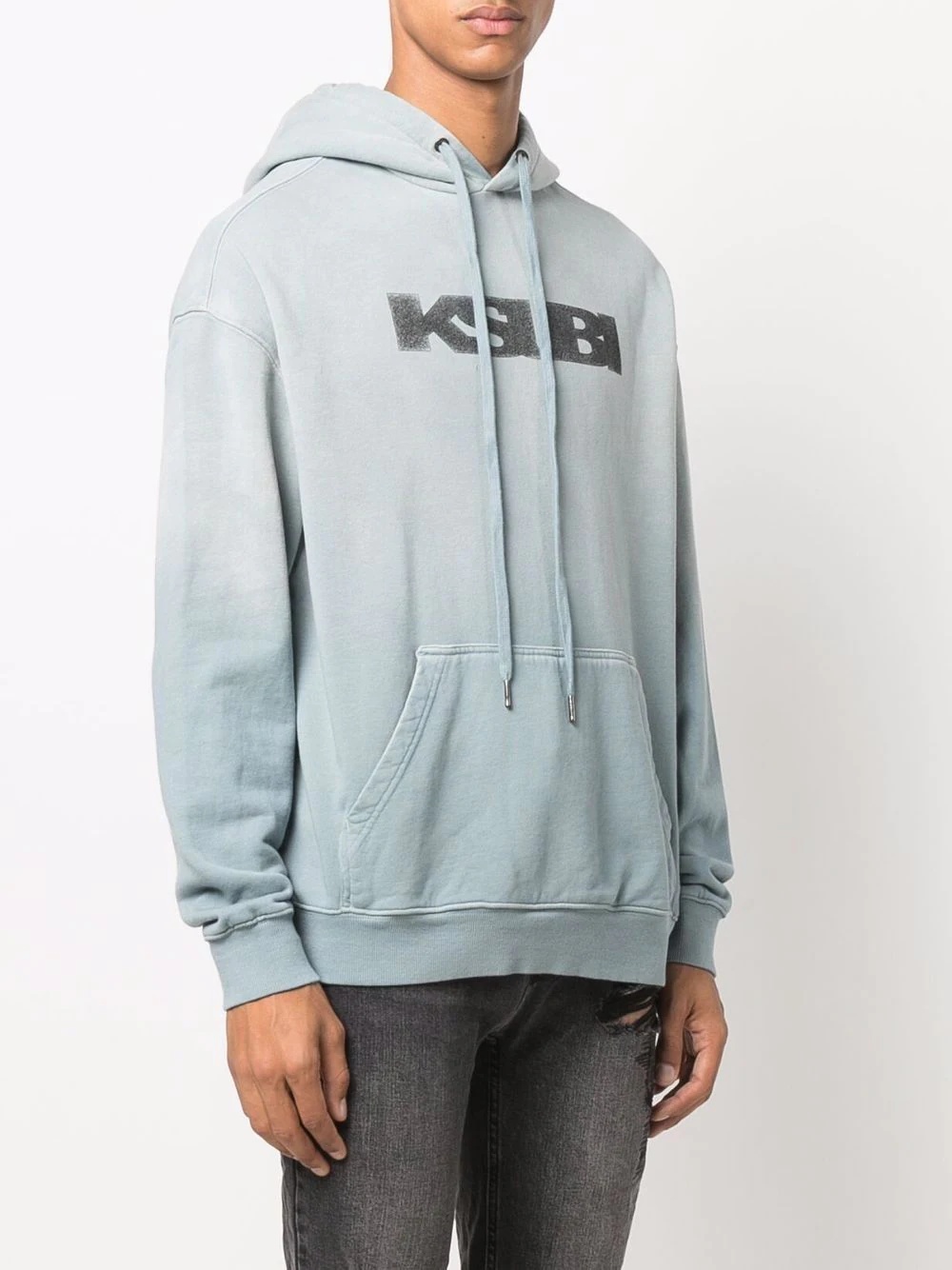 logo-print cotton hoodie - 3