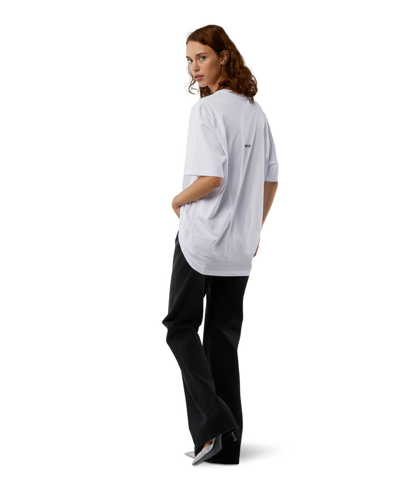MSGM T-shirt quote "Sorridi sempre" outlook
