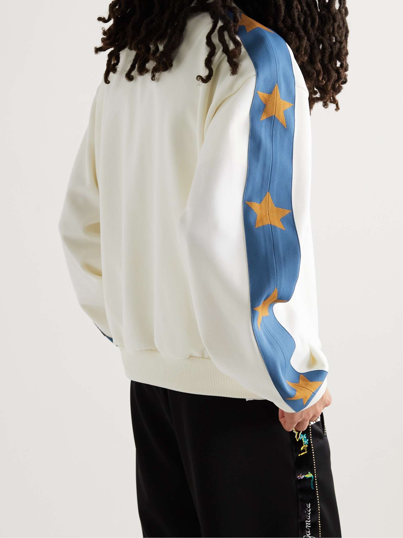 Webbing-Trimmed Jersey Track Jacket - 5