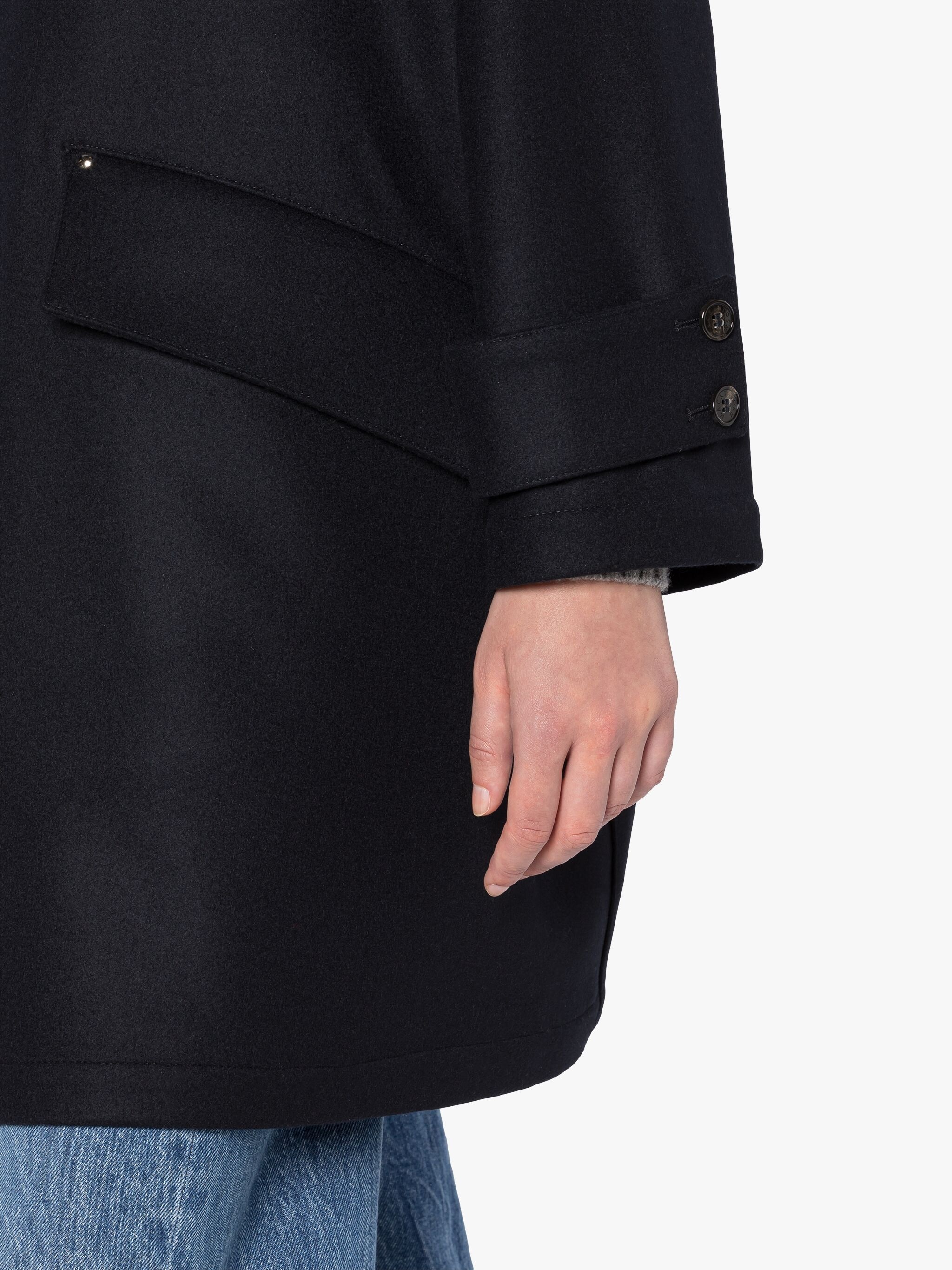 HUMBIE NAVY WOOL OVERCOAT - 6
