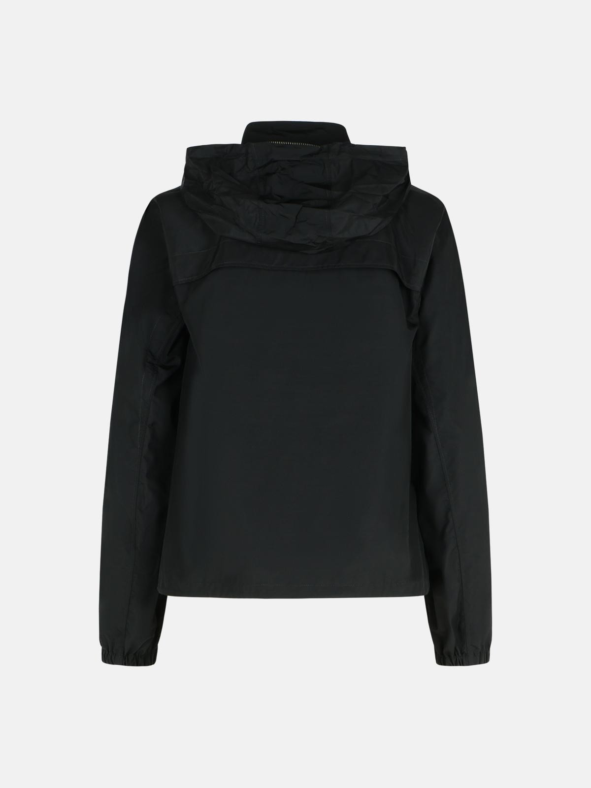BLACK COTTON BLEND JACKET - 3