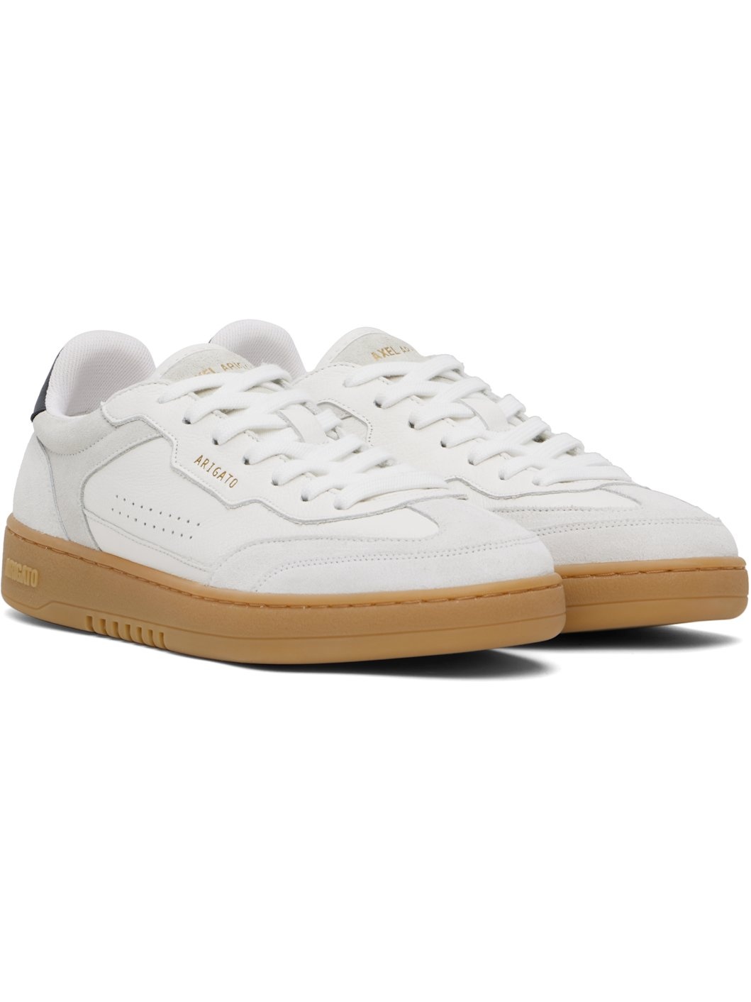 White & Gray Dice T-Toe Sneakers - 4
