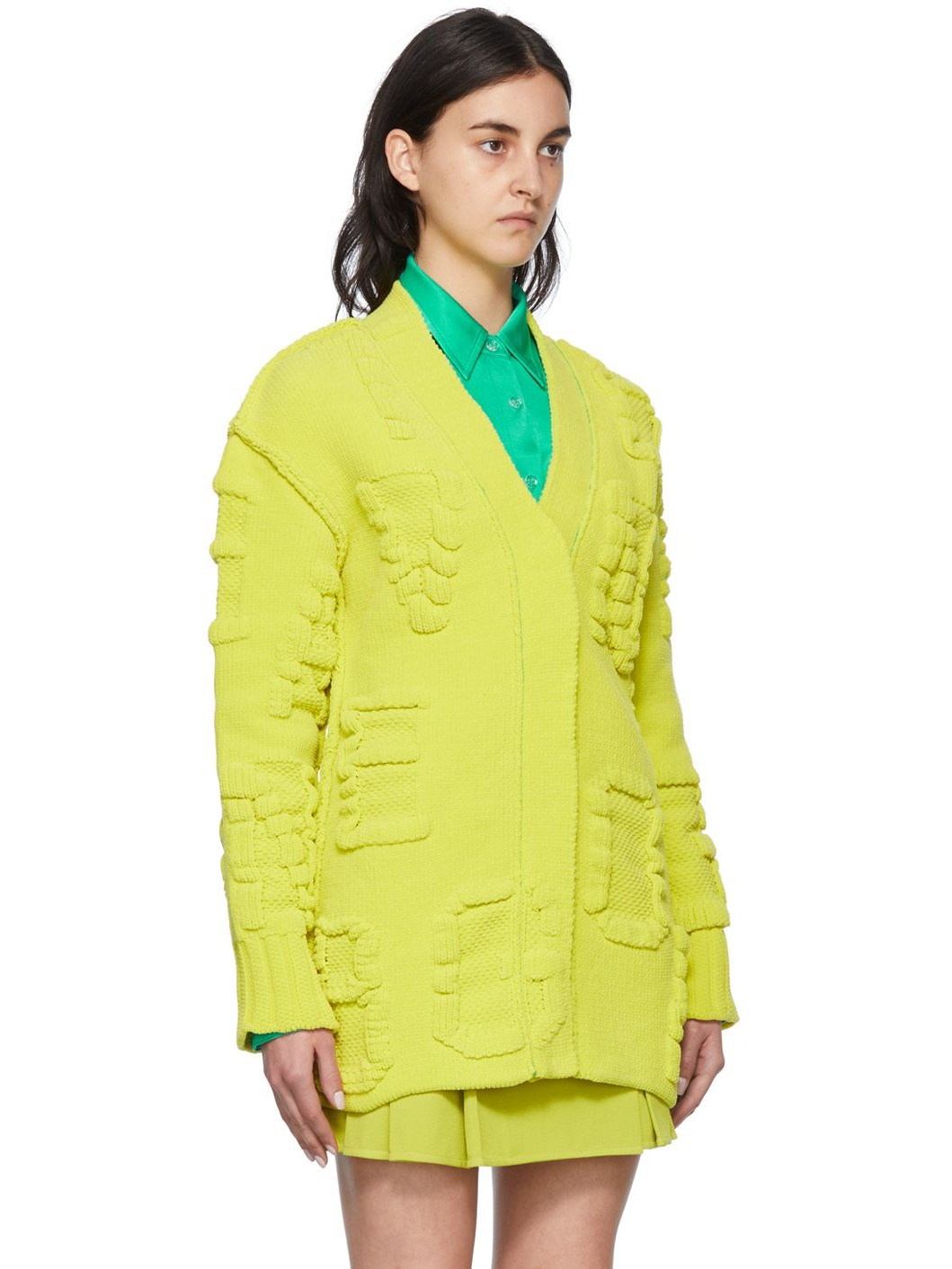 Yellow Nylon Cardigan - 2