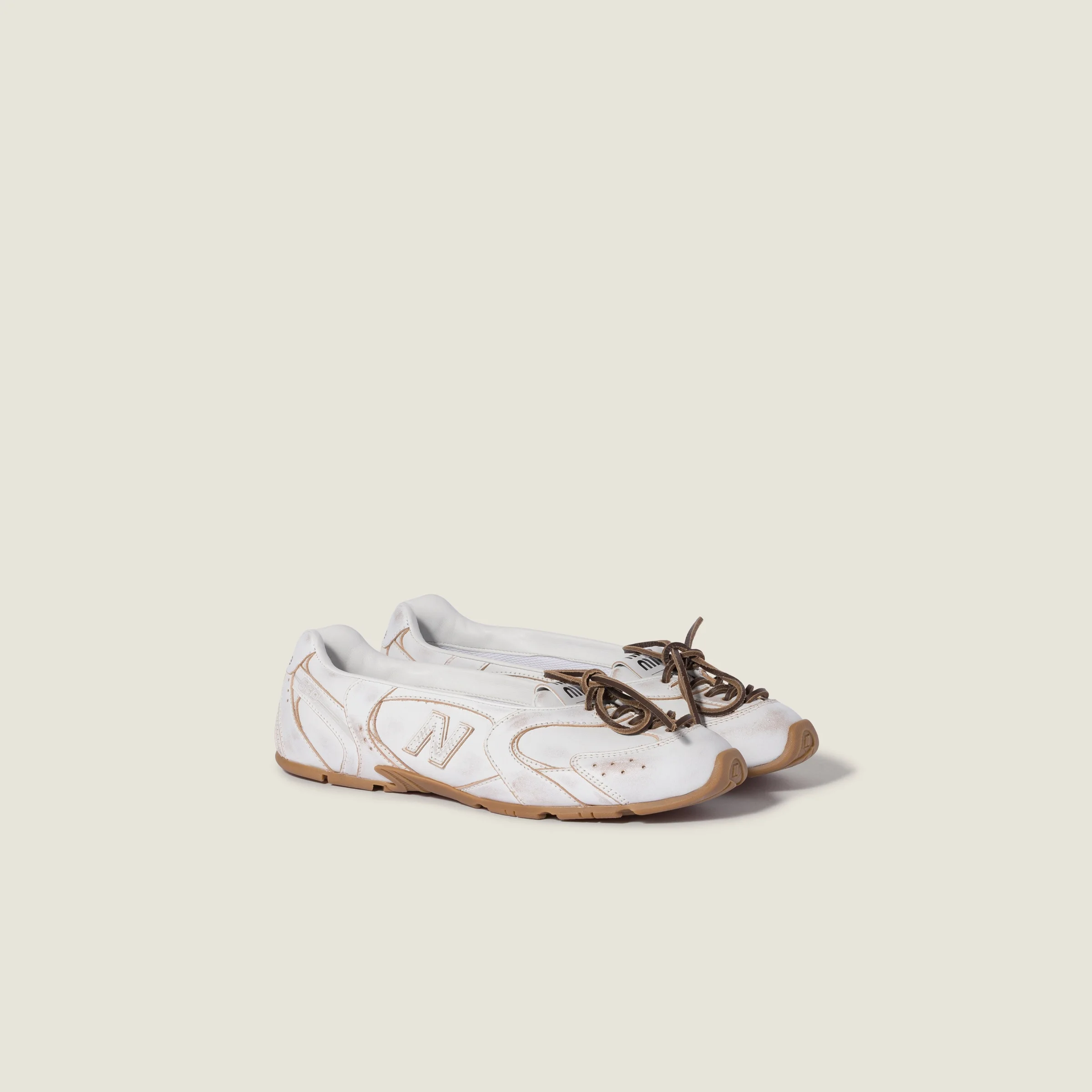 New Balance X Miu Miu 530 SL deco' leather ballerinas - 1