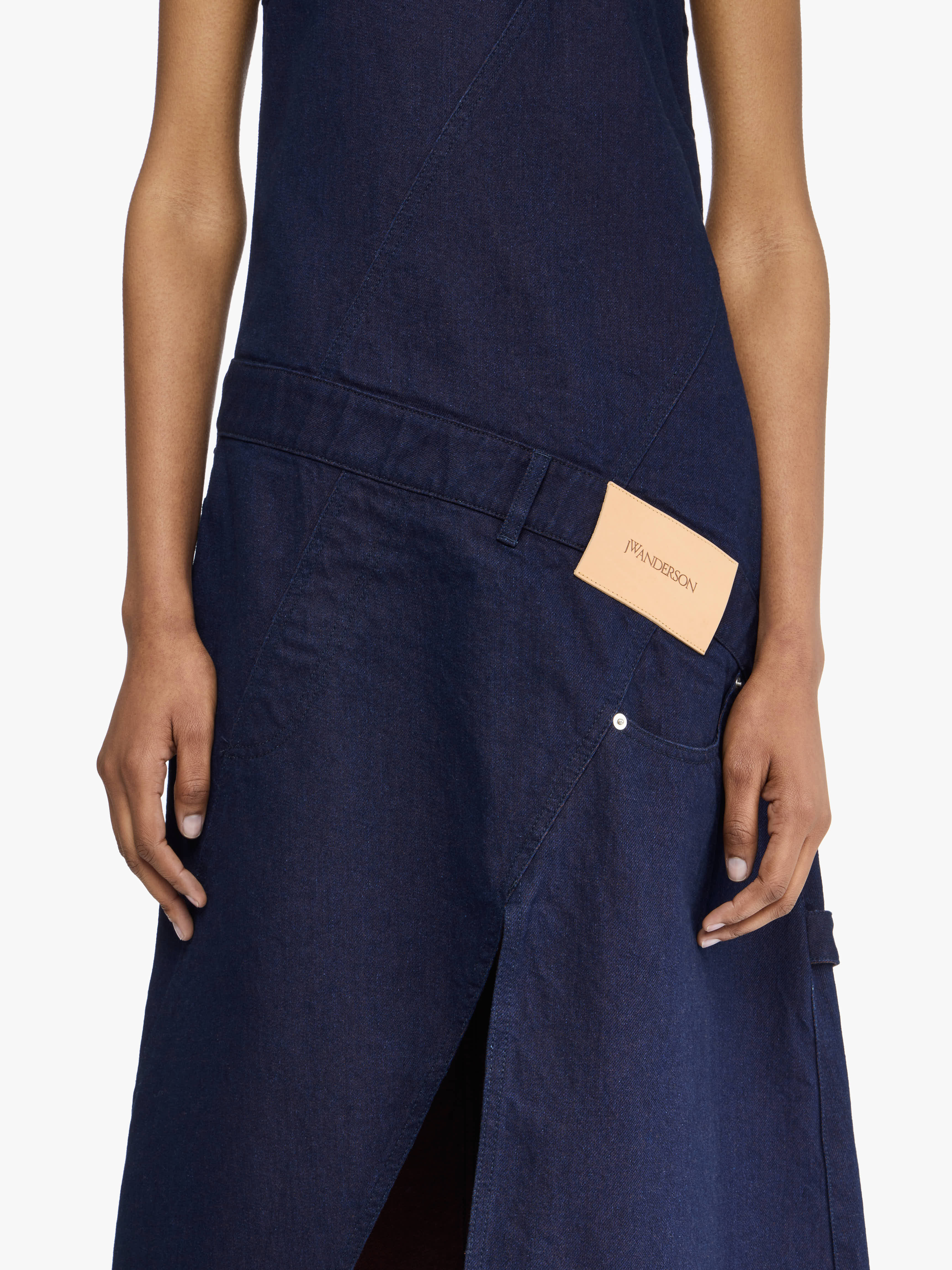 TWISTED DENIM WORKWEAR DRESS - 4