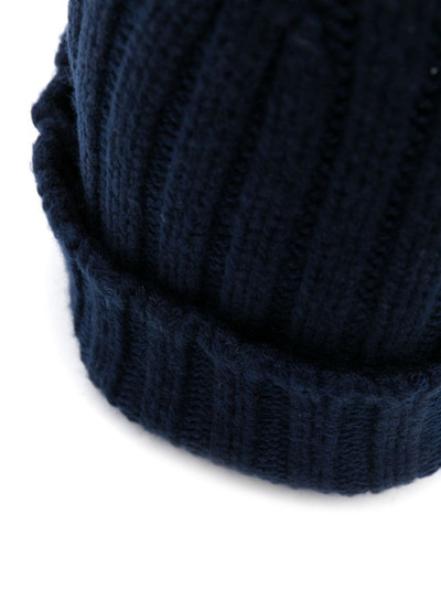 Aspesi logo-patch ribbed-knit beanie outlook