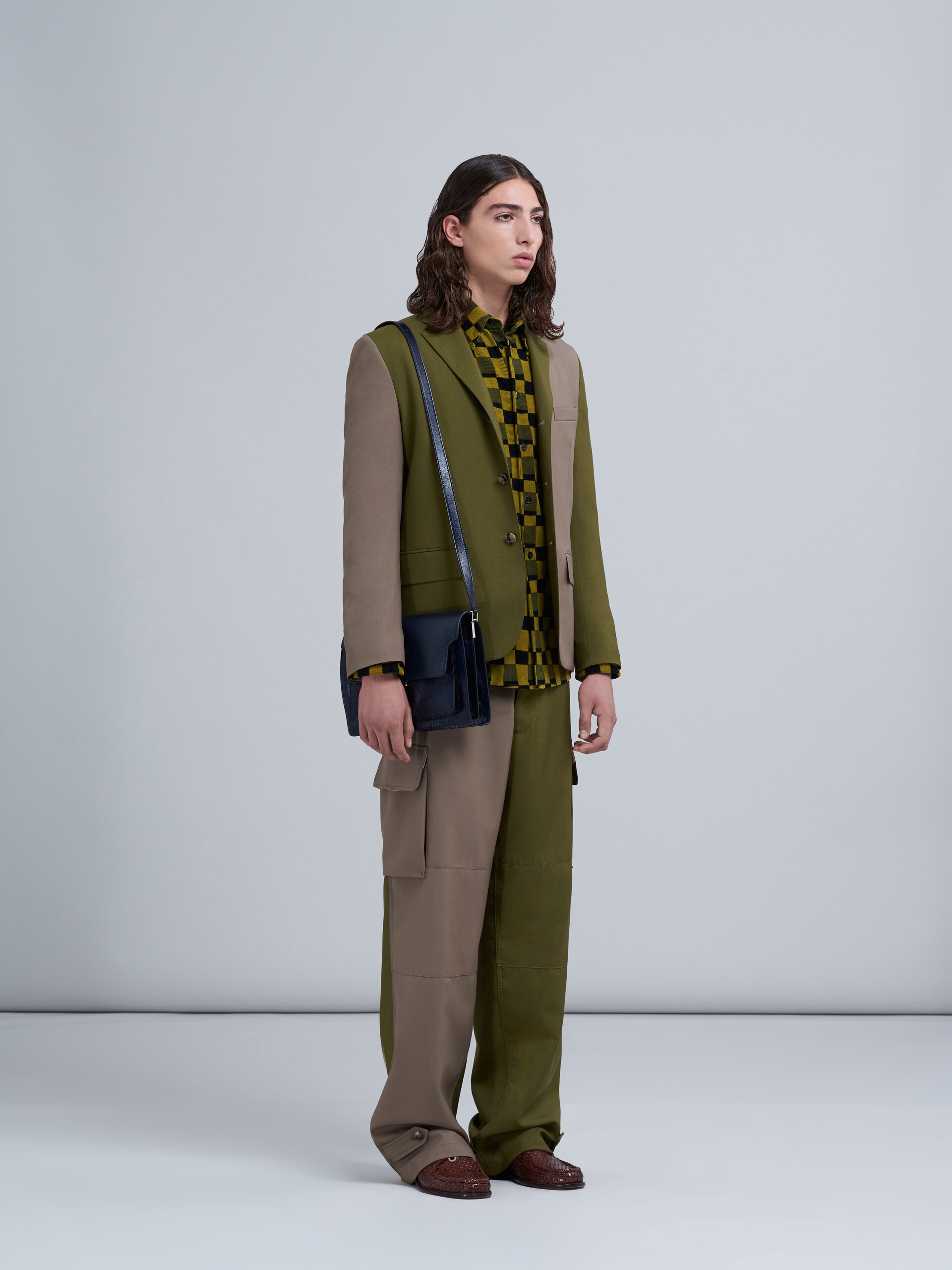 COLOURBLOCK TROPICAL WOOL JACKET - 6