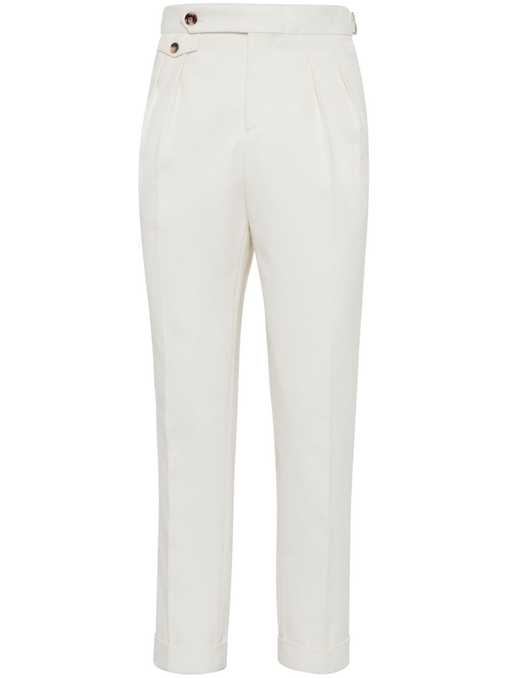 pressed-crease tapered trousers - 1