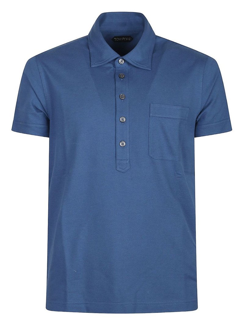 chest-pocket cotton polo shirt 1