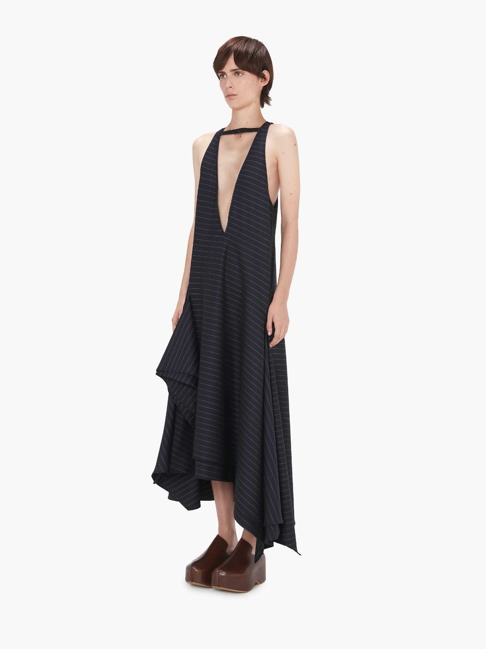 V- NECK PANELLED DRESS - 4