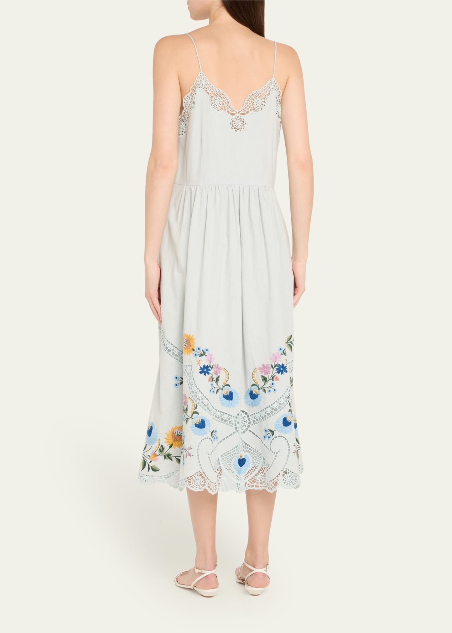 Celia Floral Embroidered Slip Dress - 3