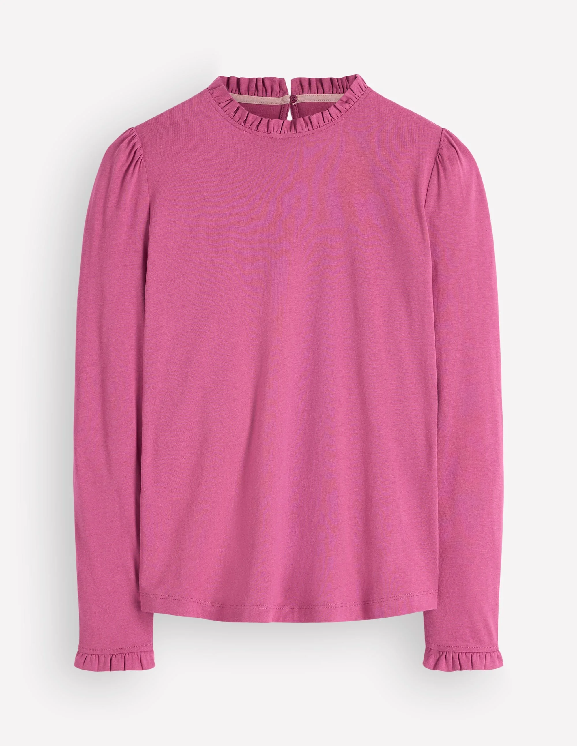 Supersoft Frill Detail Top-Purple Damson - 1