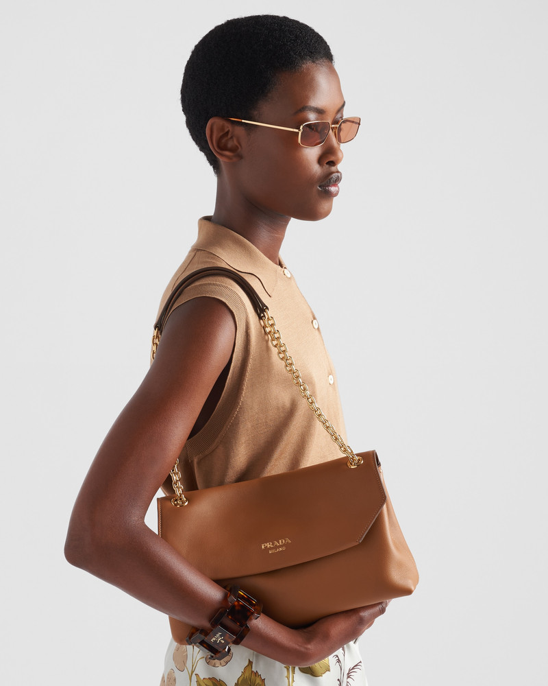 Prada Medium leather shoulder bag outlook