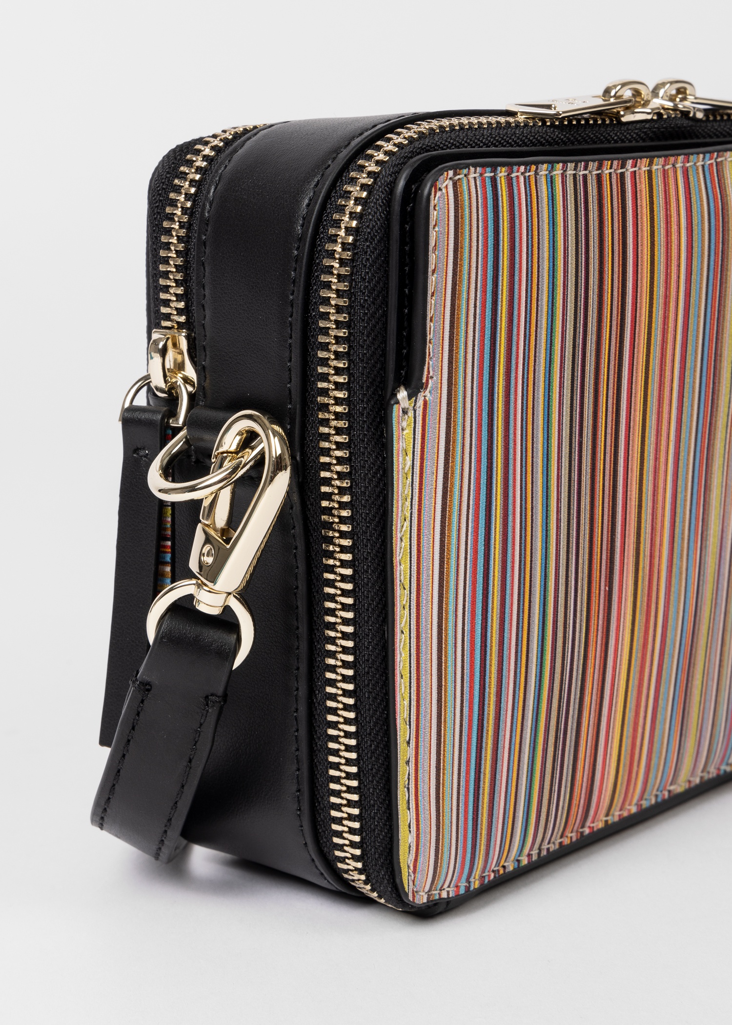 Leather 'Signature Stripe' Cross-Body Bag - 5