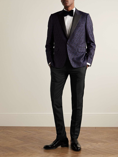 Paul Smith Slim-Fit Satin-Trimmed Wool and Mohair-Blend Tuxedo Trousers outlook