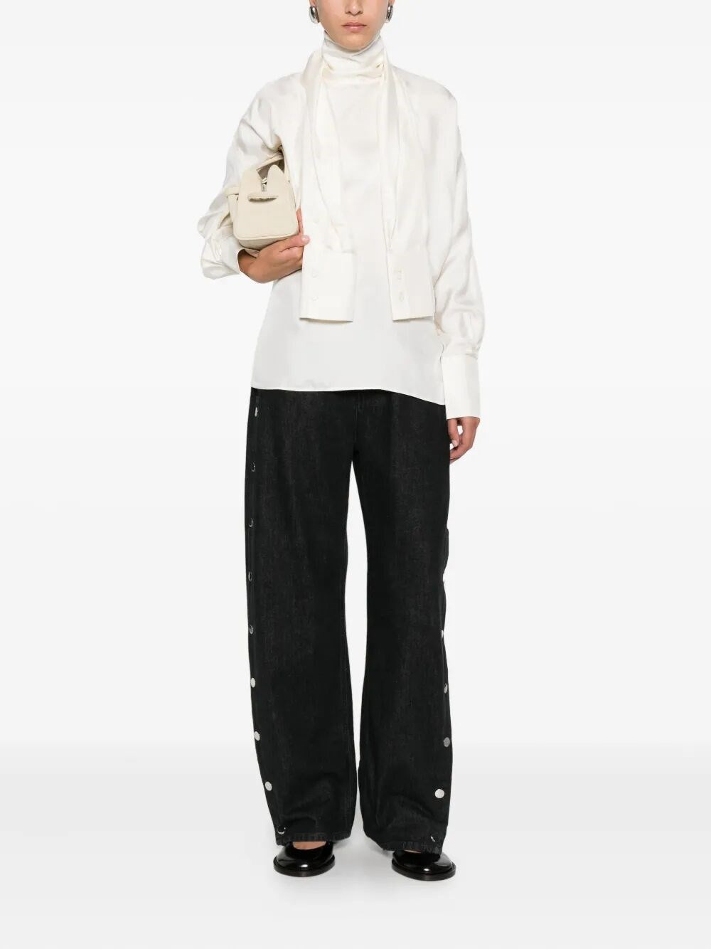 Introducing the 'FOULARD SILK TOP' by ROHE, a stunning shirt that exudes elegance and sophistication - 1