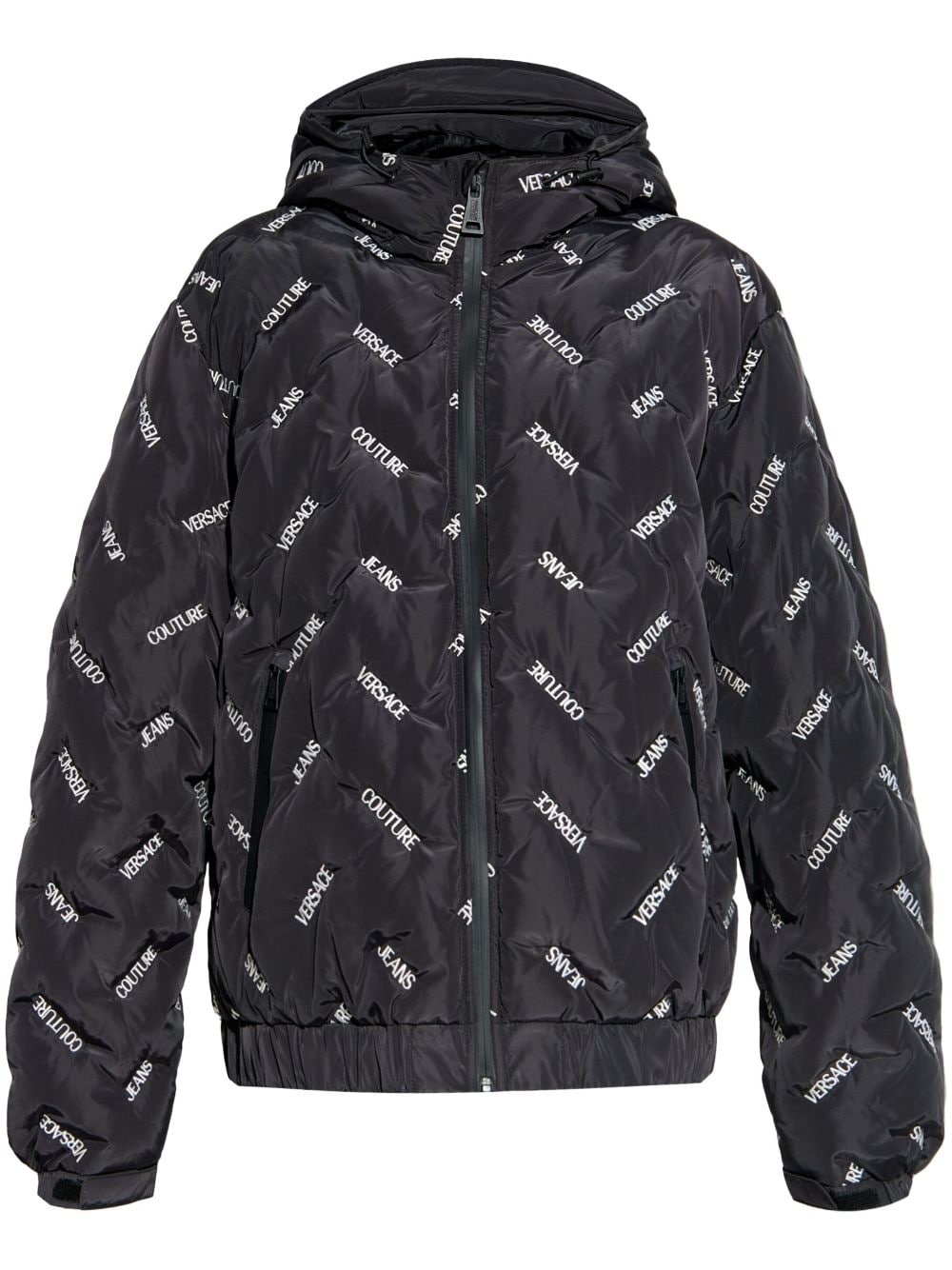 logo-print puffer jacket - 1