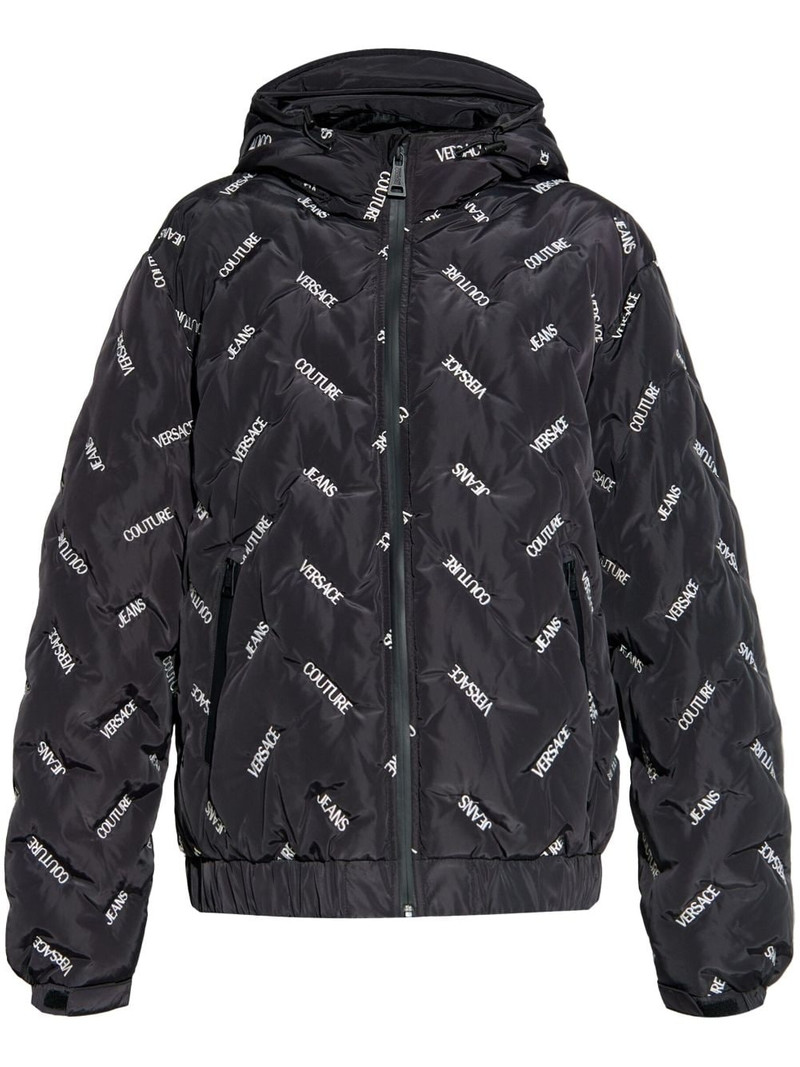 logo-print puffer jacket 1
