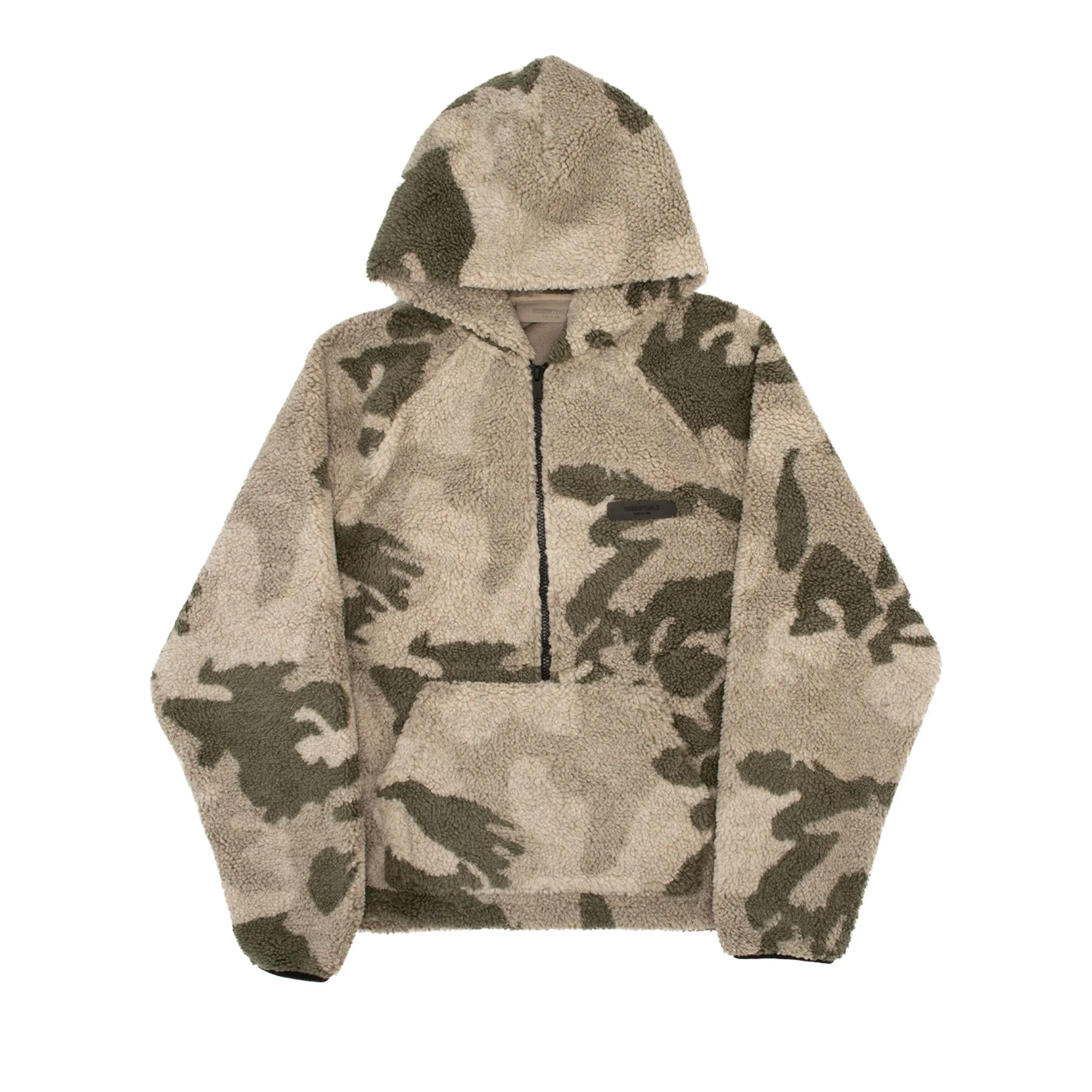 Fear of God Essentials Polar Fleece Half Zip Hoodie 'Camo' - 1