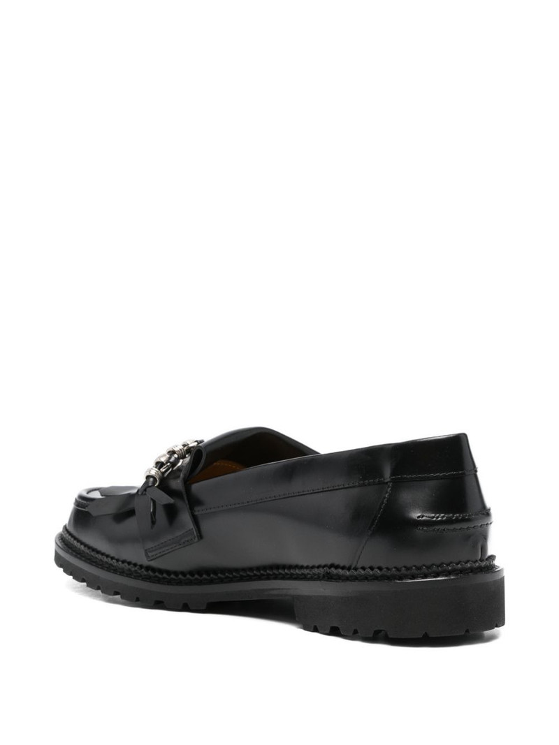 chain-tassel leather loafers 3
