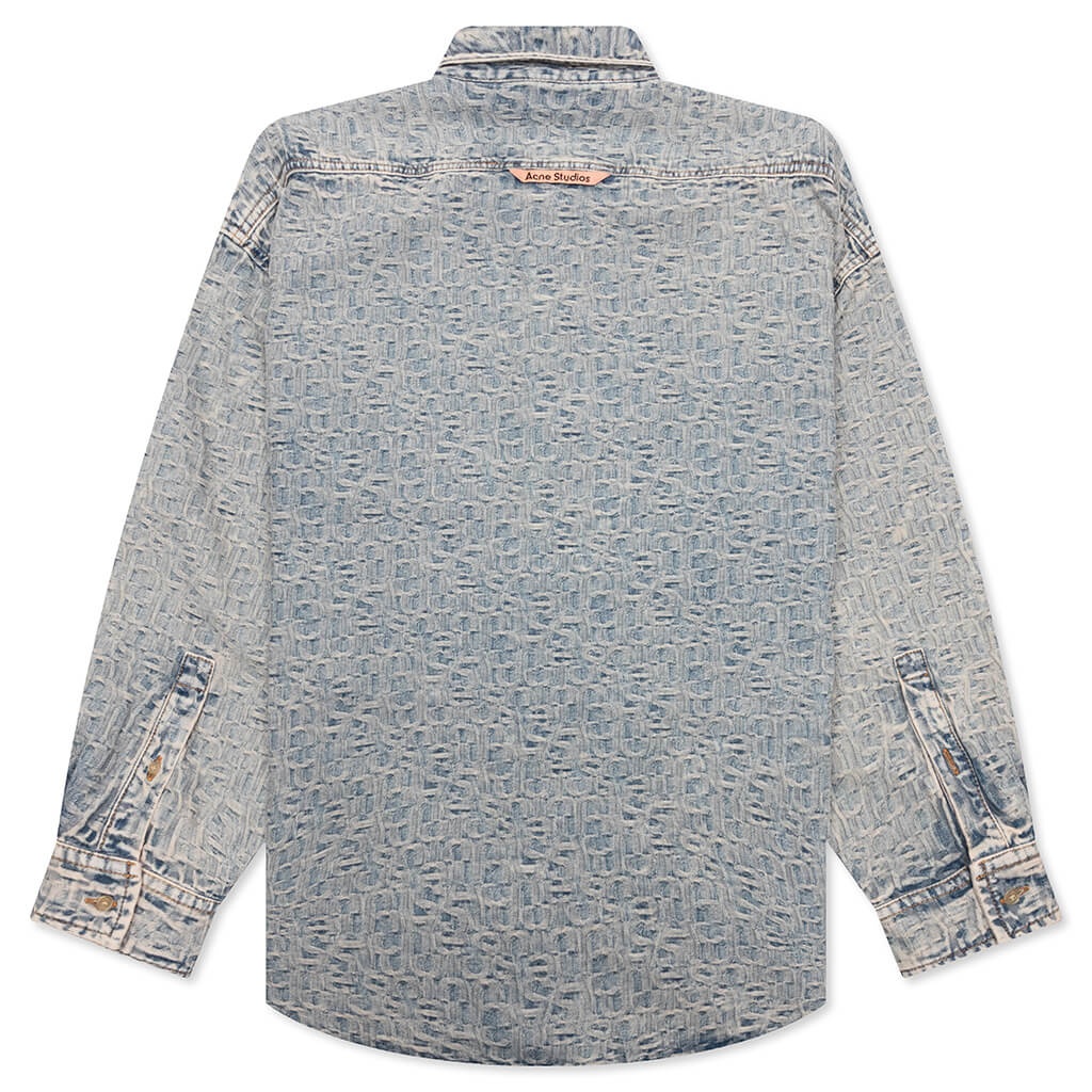 MONOGRAM SHIRT - BLUE/BEIGE - 2