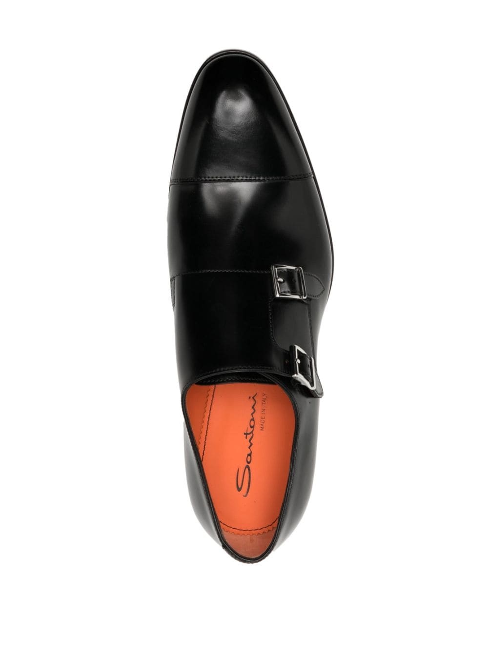 double-buckle leather shoes - 4