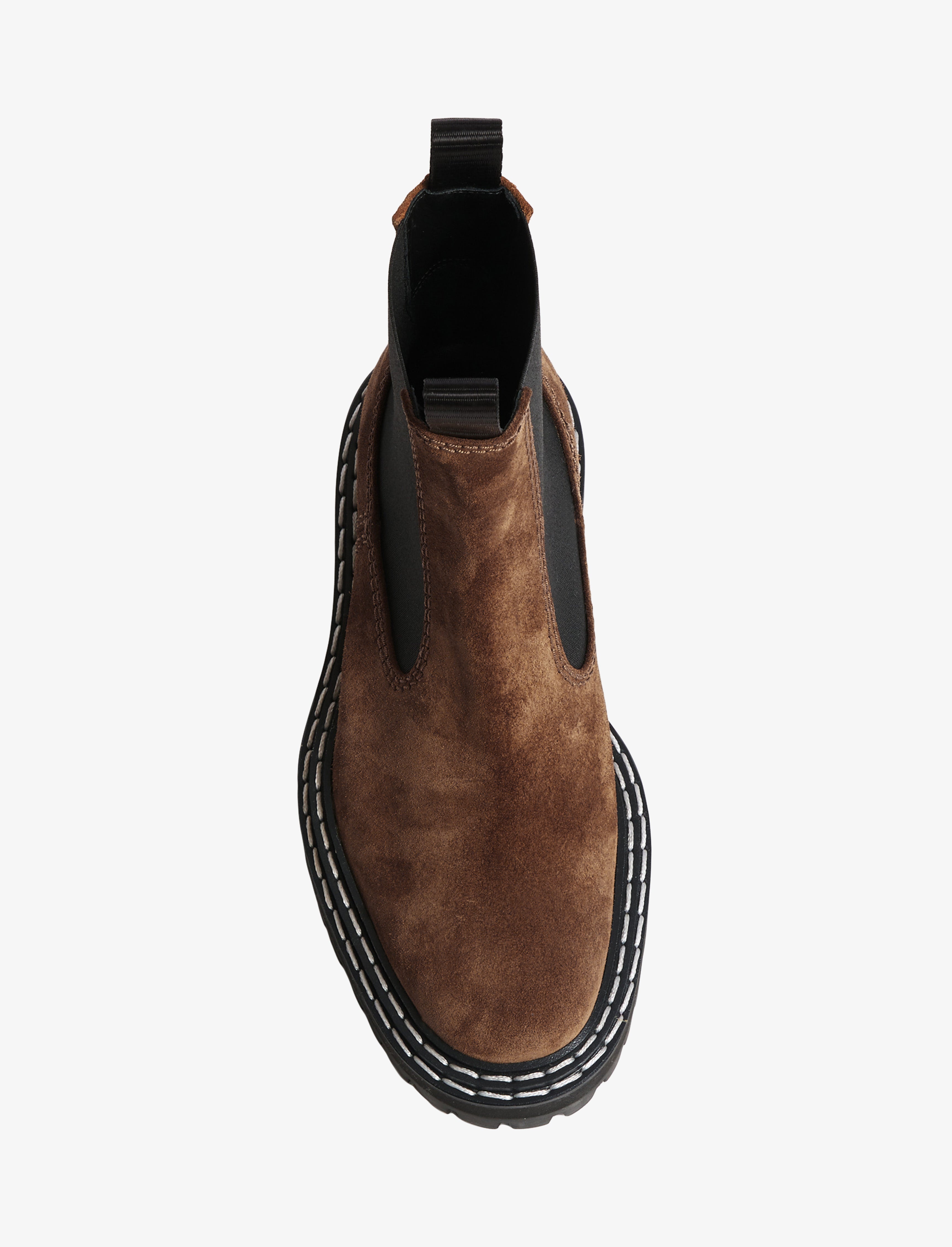 Lug Sole Platform Chelsea Boots in Suede - 3