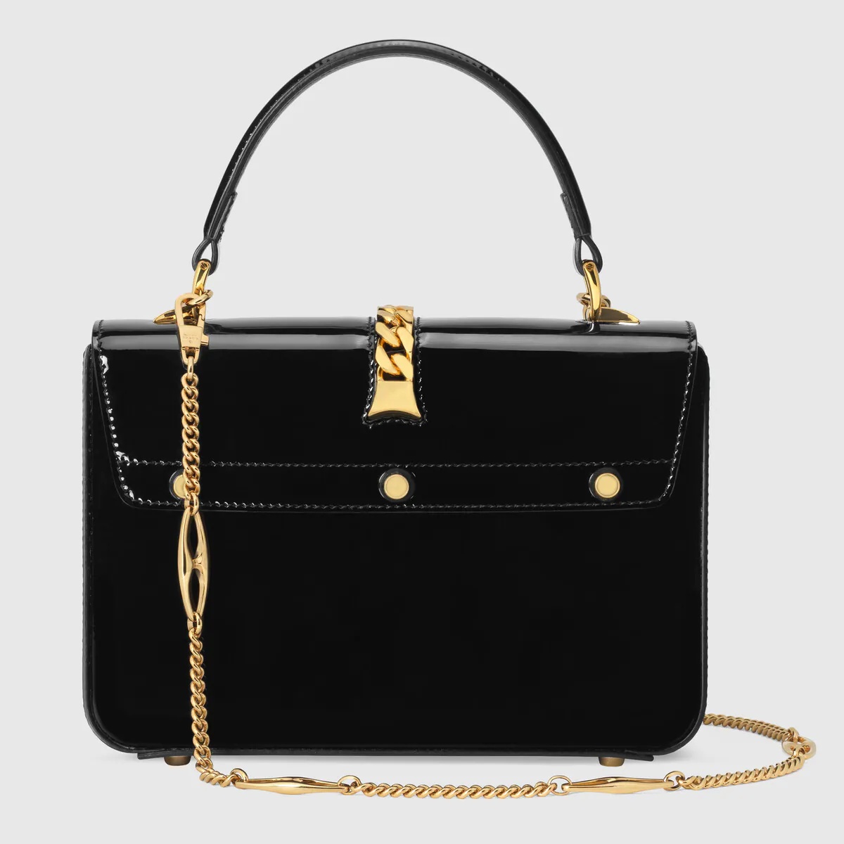 Sylvie 1969 patent leather mini top handle bag - 3