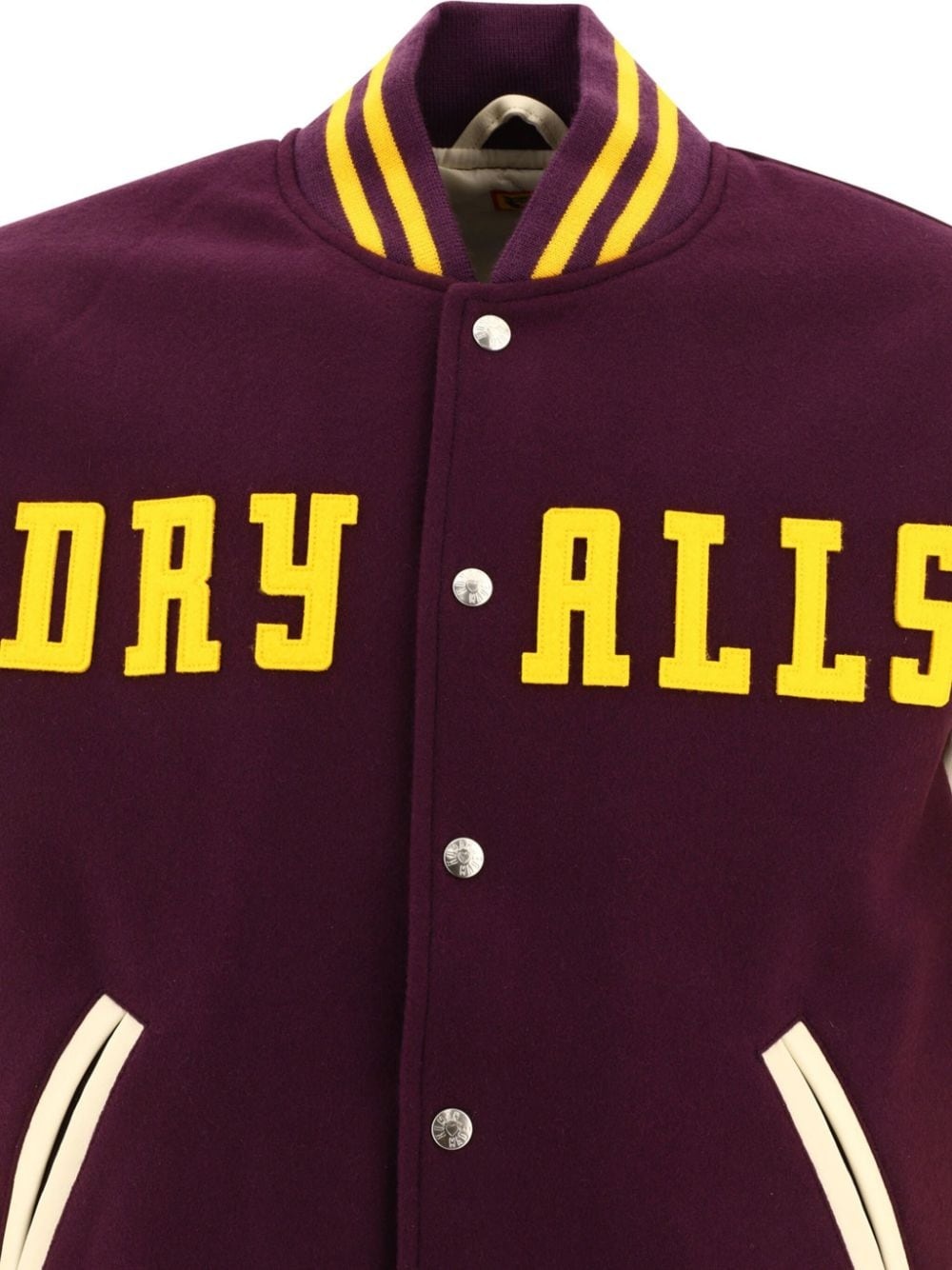 embroidered-logo wool jacket - 3