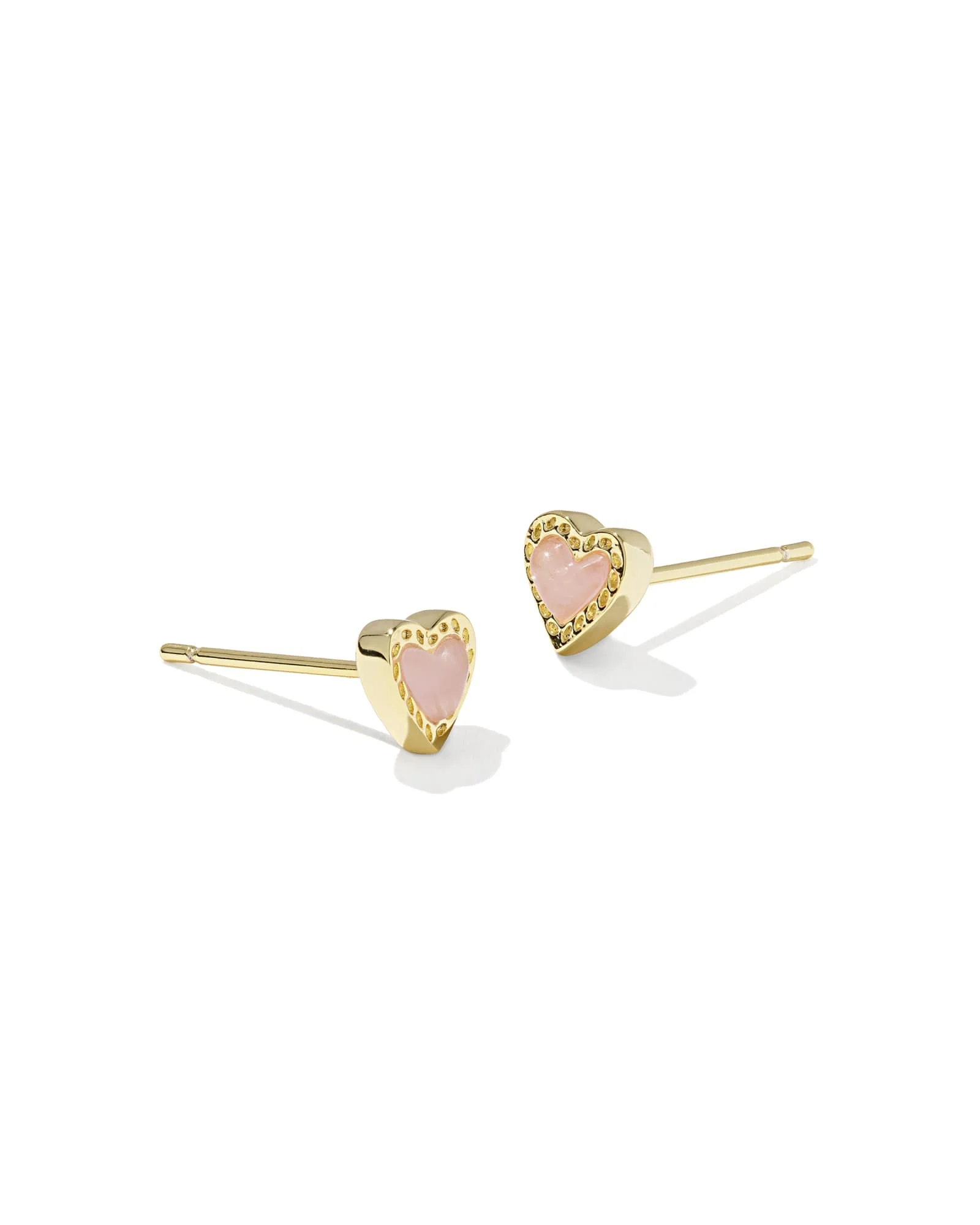 Mini Ari Heart Gold Stud Earrings - 1