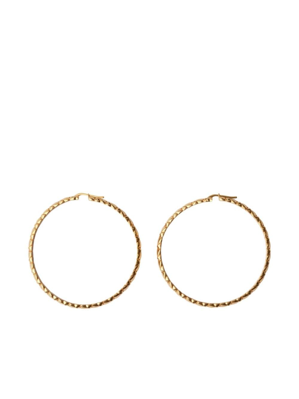 gold-plated hoops - 2