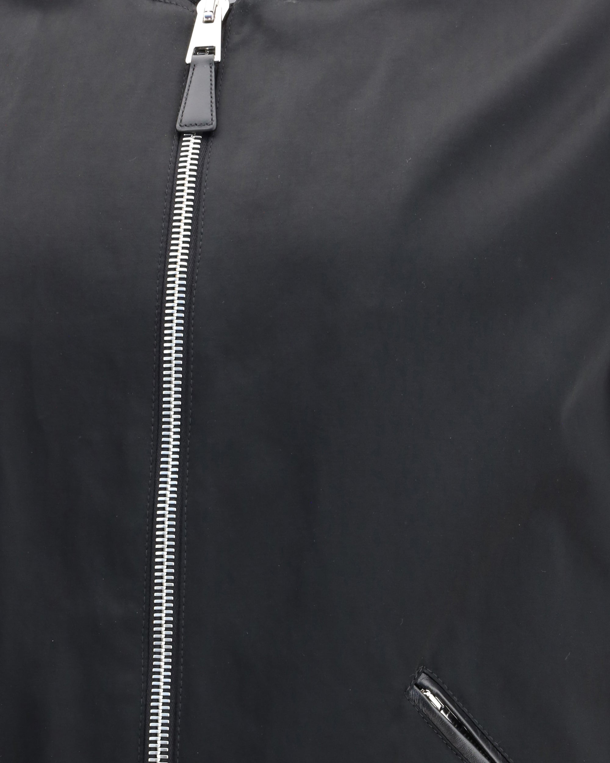 Leather and satin bomber Jacket - 3