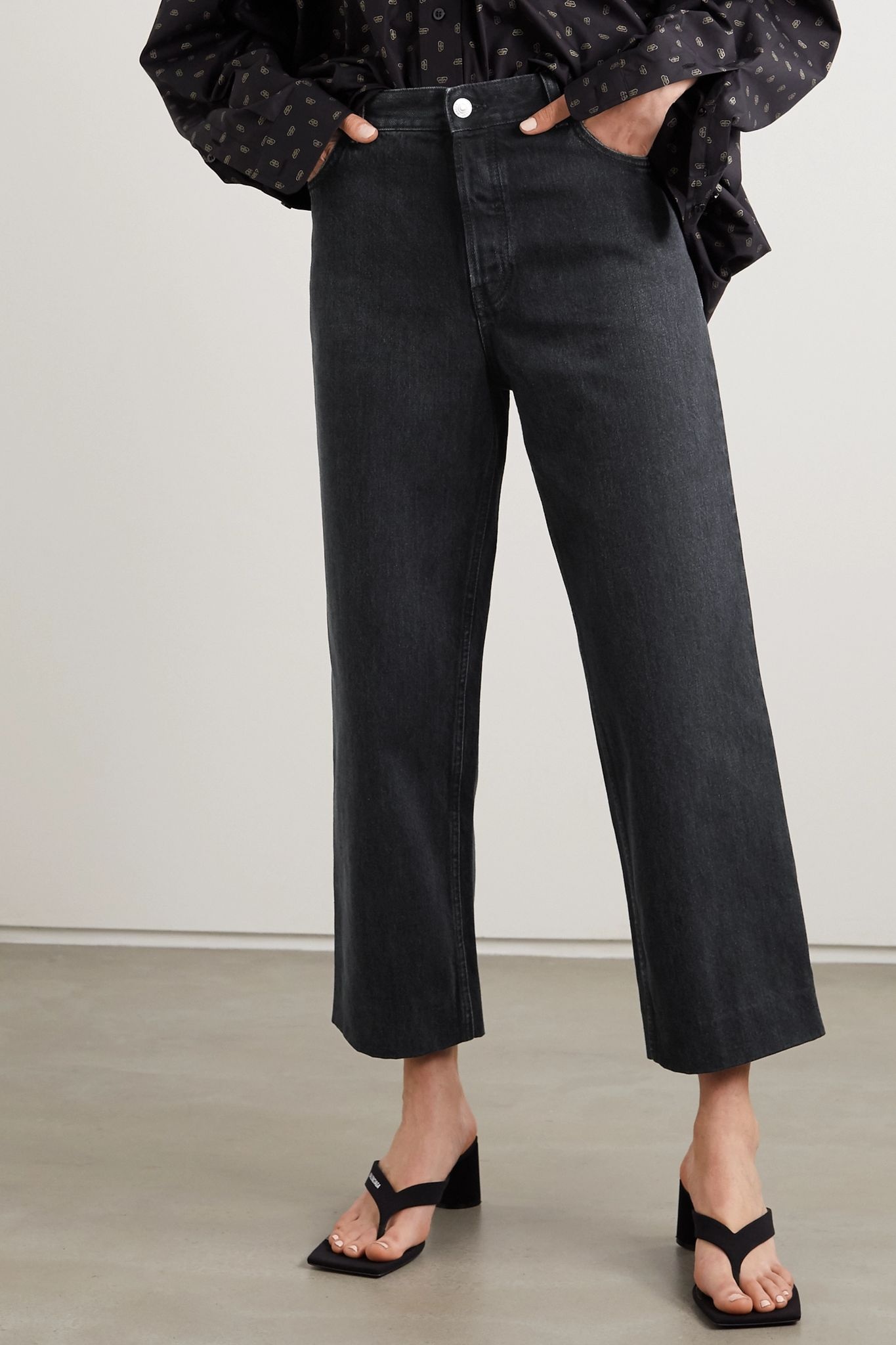 Tube cropped low-rise straight-leg jeans - 3