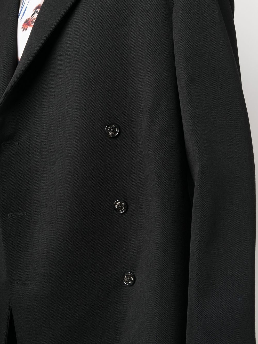 double breasted wool coat - 5