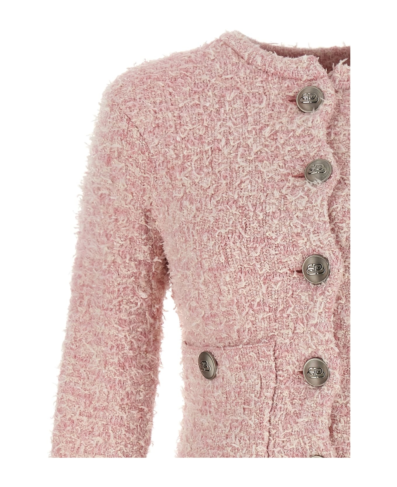 Cropped Tweed Cardigan - 3