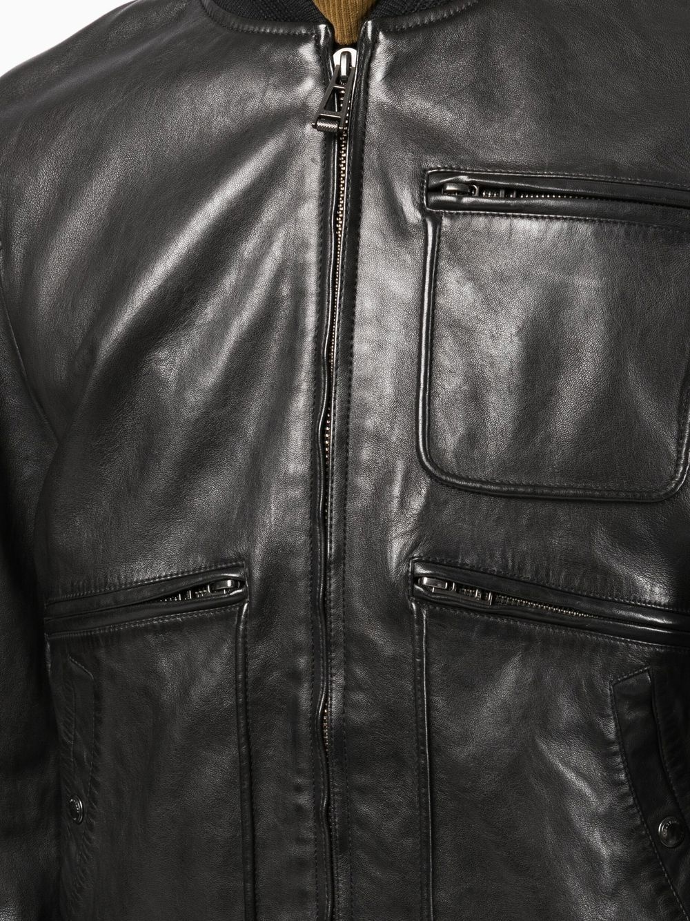 Finsbury leather bomber jacket - 5