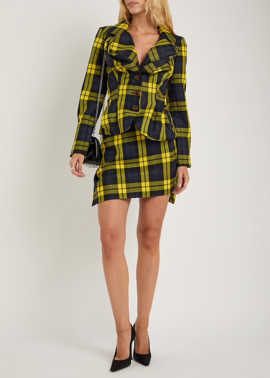 Vivienne Westwood Infinity Plaid Wool Mini Skirt - 4