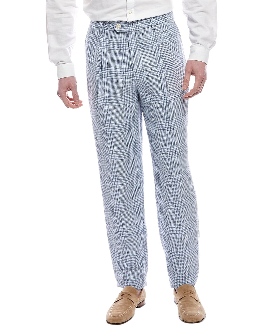 Brunello Cucinelli Leisure Fit Linen, Wool & Silk-Blend Pant - 1