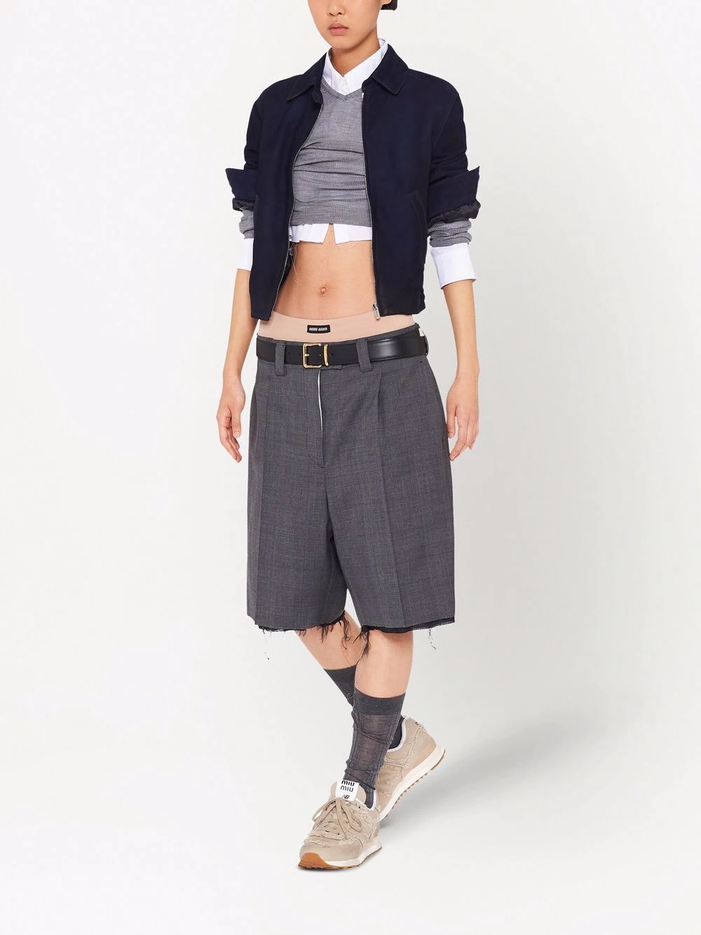 Prince of Wales check Bermuda shorts - 2