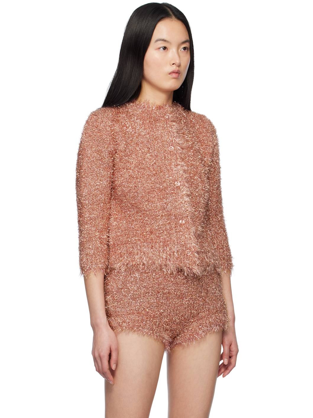 Pink Tinsel Knit Cardigan - 2