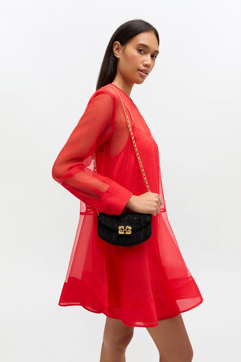 LULU WALLET ON CHAIN IN VELVET MOIRE 4