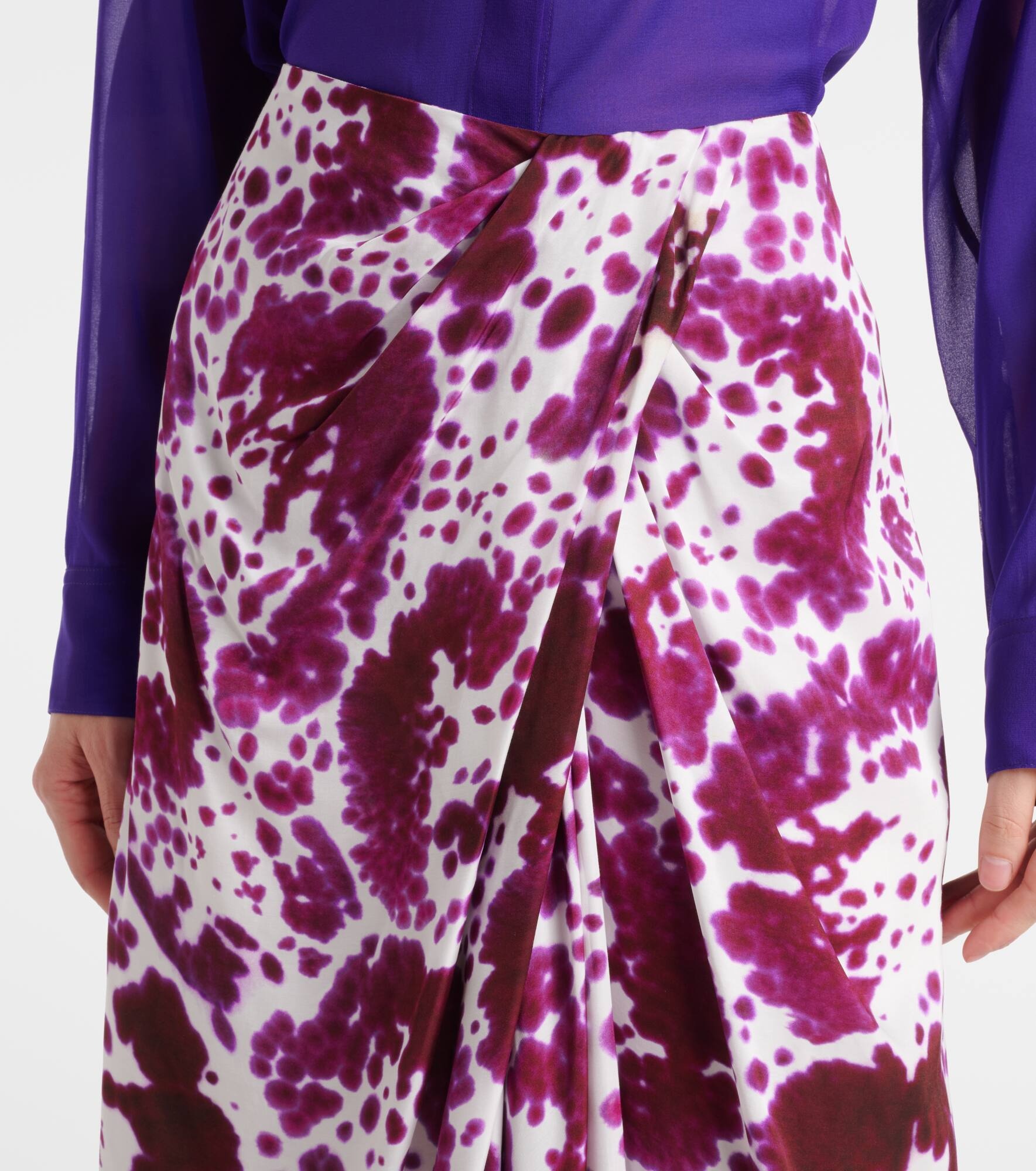 Gathered midi skirt - 4