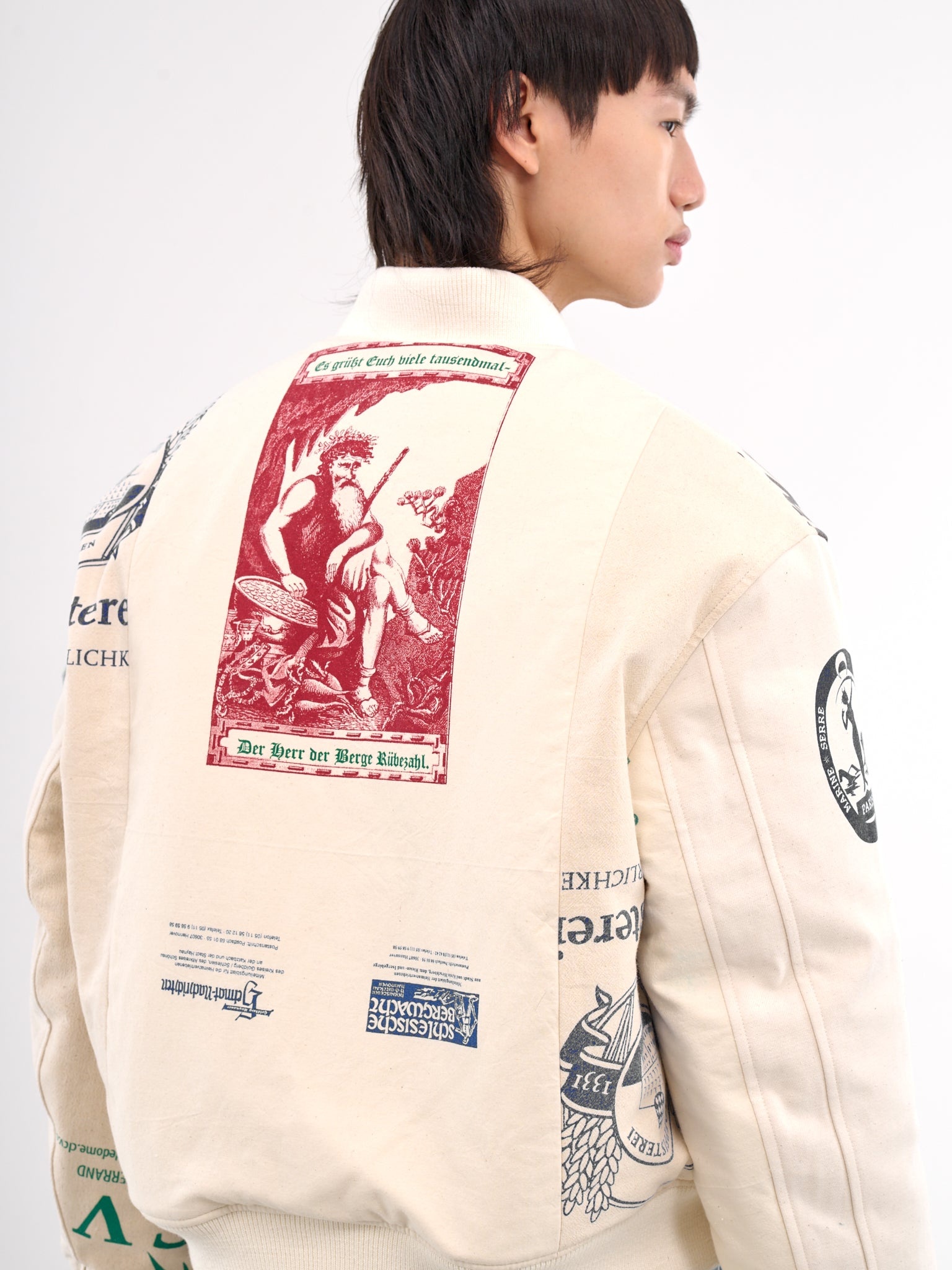 Patchwork Graphic Bomber Jacket - 5