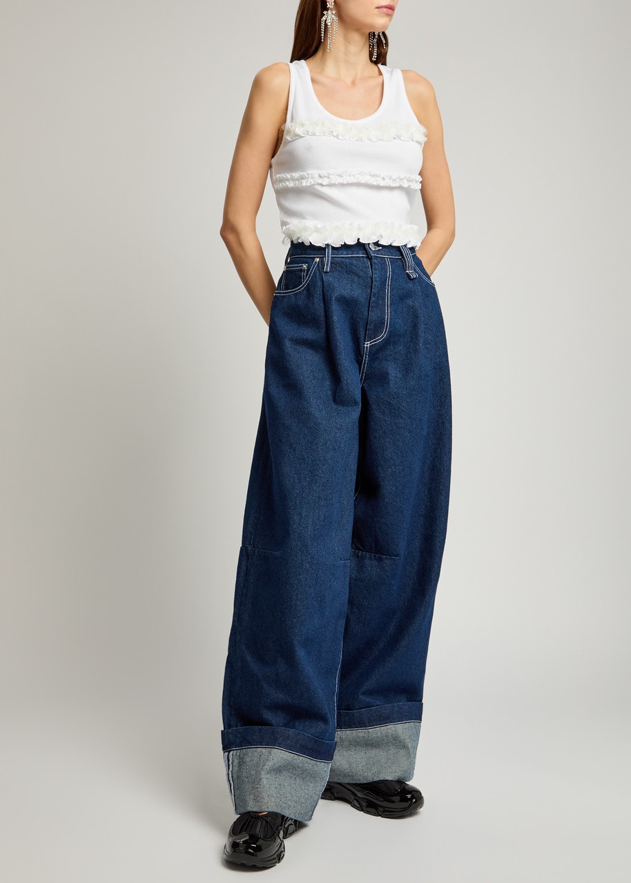 Simone Rocha Ruffle-appliquéd Cotton Tank - 4