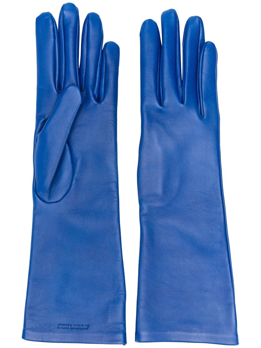 logo-debossed 5-finger gloves - 1