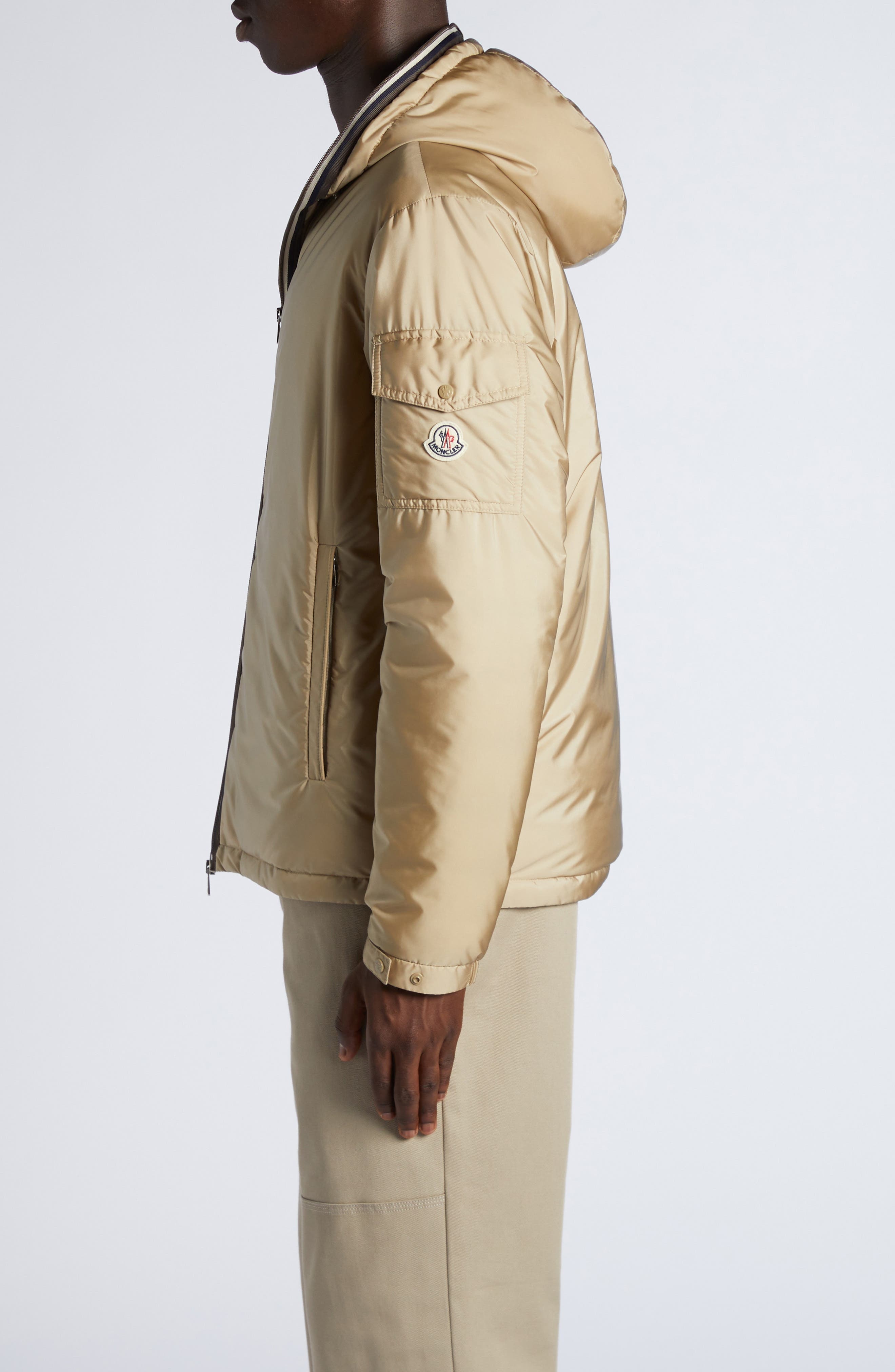 Moncler Evettes Down Jacket in Sand at Nordstrom - 4