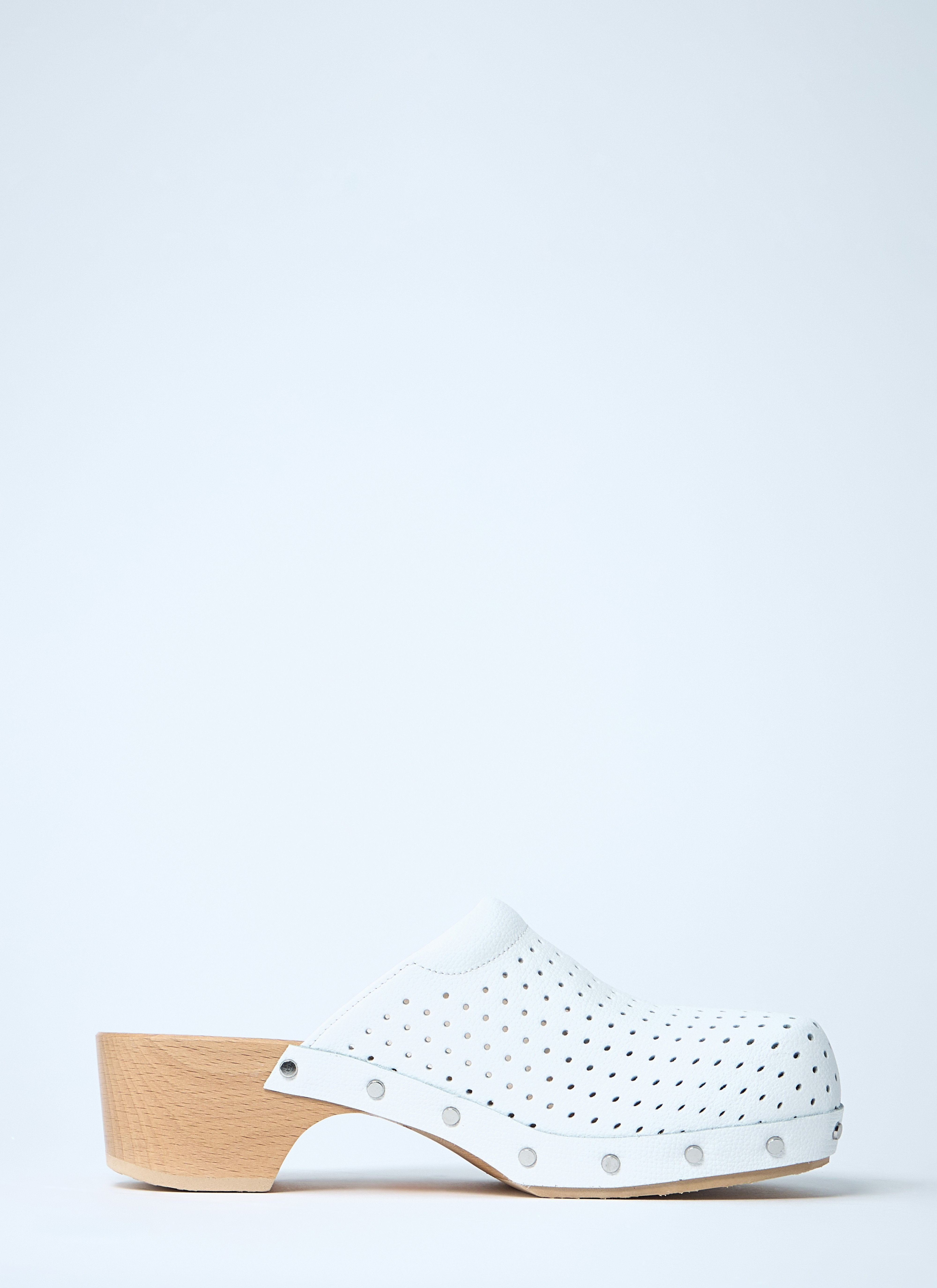 Balenciaga Women Perforated Heeled Clogs - 7